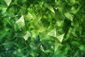 Wall Mural - Abstract Green Geometric Pattern