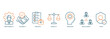 © kinder my - Business ethics icon vector illustration banner web concept with icon of attitude, relationship, reliability, morality, choice, business law and agreement
