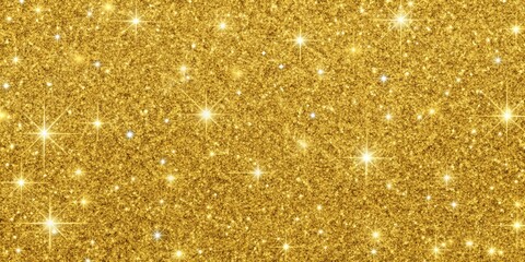 Wall Mural - Seamless gold glitter texture on golden background, perfect for adding sparkle and bling to designs, glitter, gold, seamless