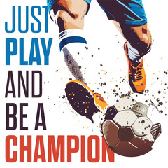 football soccer inspiration motivation poster