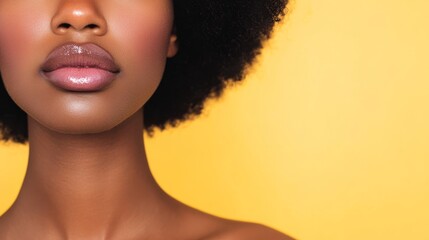 Wall Mural - A closeup of a womans underarm showcasing natural hair growth The background is a soft pastel color and the lighting is bright giving the image a fresh clean feel The focus is on embracing body hair a