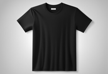 plain black t-shirt front back