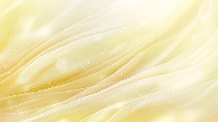 Wall Mural - this image features smooth, flowing fabric in soft yellow hues, creating an elegant and airy backdro
