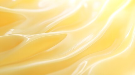 Wall Mural - a close-up view of smooth, flowing yellow liquid, evoking a sense of warmth and softness.