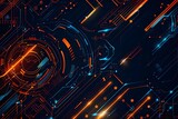 Fototapeta Kosmos - Abstract Futuristic Digital Interface Background