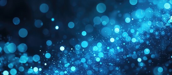 Wall Mural - abstract light blue digital technology bokeh medical or scientific background with shimmering lights