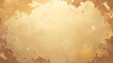 Wall Mural - Golden Abstract Background with Splashes of Paint