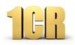 © Surendra - 3d golden 1cr isolated on background. 3d illustration.