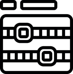 Wall Mural - simple vector icon of a database server processing data