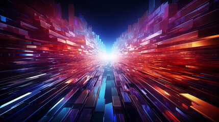 Abstract futuristic technology colorful background.