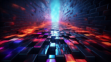 Abstract futuristic technology colorful background.