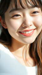 Poster - Beautiful young woman smiling with perfect teeth