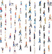 © S80M8 - Side View People Set on White Background - Vector EPS -02