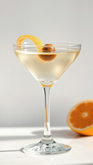 Canvas Print - Martini with Olive and Orange Peel