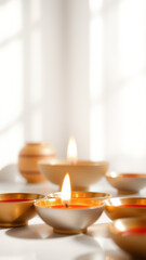 Sticker - Golden Candle Holders with Flames