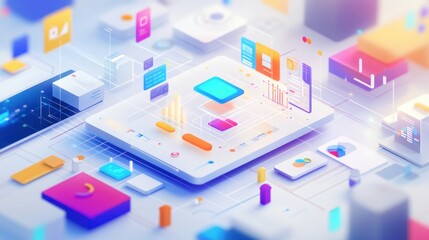 digital interface abstract design