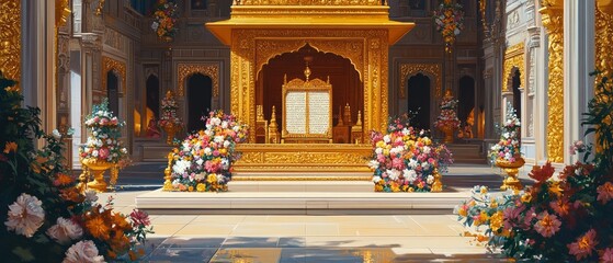 Canvas Print - Guru Granth Sahib Golden Temple Sikhism Religion Spiritual Symbol