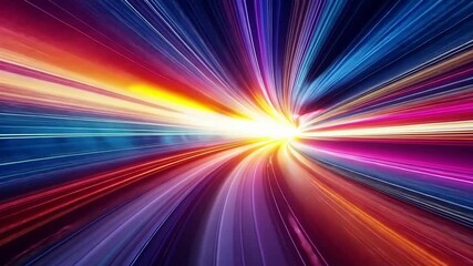 Wall Mural - Abstract colorful speed light trails motion background