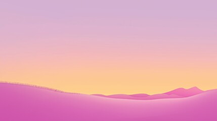 Wall Mural - Soft Pastel Sunset Over Rolling Hills.

