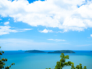 Summer background nature travel ocean texture surface blue sea and horizon nature tropical, beauty view landscape shore island cloud clear sky light day card holidays tourism Vacation shore ecosystem.