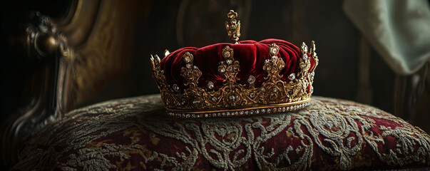 Sticker - Golden Crown on Velvet.