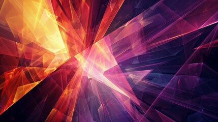 Abstract composition using geometric shapes and dynamic lighting effects, ideal for use in cover or poster designs, offering a modern and visually striking aesthetic in a 16:9 aspect ratio.