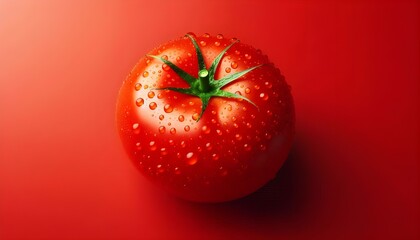 Poster - tomato red background