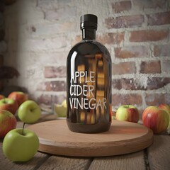 Poster - apple and bottle