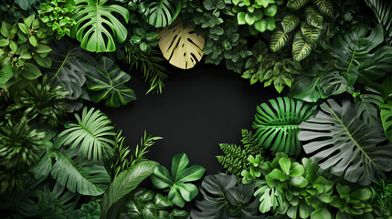 Poster - Tropical Leaf Frame.