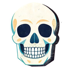 PNG Image of a skull on a transparent background, Halloween