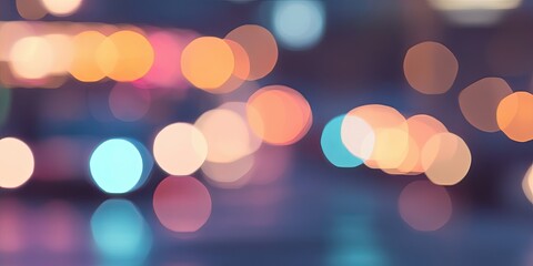 Poster - Abstract Urban Lights with Colorful Bokeh Effect