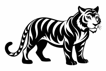 Tiger silhouette vector illustration