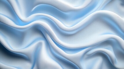 A blue and white fabric with a wave pattern