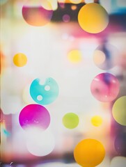 Wall Mural - Colorful Bokeh: Abstract Circles on Soft Background