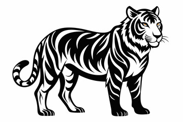 Tiger silhouette vector illustration