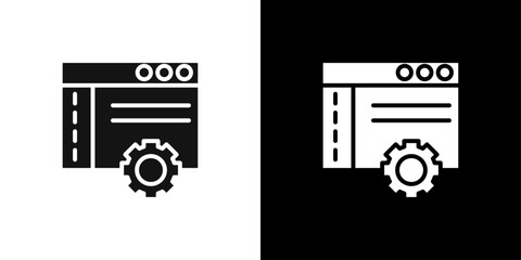 Web development icon Flat fill set collection