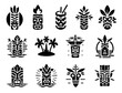 © Mutsurini - Tiki Mask Icons. Polynesian Art
