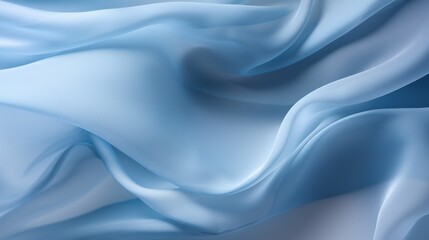 Poster - Abstract light diffusion, soft blue chiffon fabric,