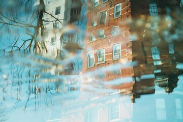 Poster - reflection of the house in the water