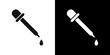 © Krrish - pipette icon flat line symbol set.