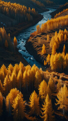 Autumn. The nature of Altai.