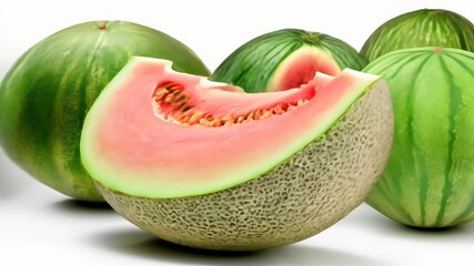 Canvas Print -  Fresh and juicy watermelon slices ready to be savored