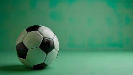 Soccer Ball on Green Background