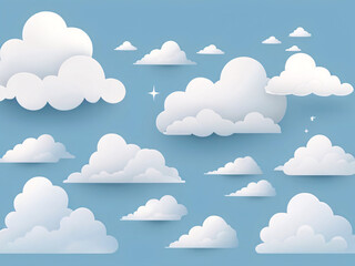 Wall Mural - Cloud pattern cartoon sky weather illustration