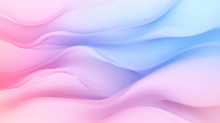 Poster - Soft pastel colored abstract background with smooth fluid-like waves in pink, blue, and purple shades, creating a serene and calming effect.