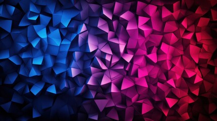 Poster - Abstract geometric pattern with blue and pink colors. Modern and vibrant polygonal shapes, perfect for backgrounds or designs.