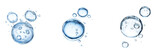 Set of water drops on a transparent  background