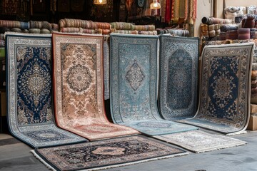 Prayer Rug Market Display Islam Religion Spiritual Symbol