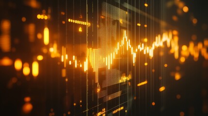 Poster - Detailed view of a financial analysis screen with a gold price graph, showing detailed metrics and market trends