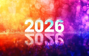 happy new year 2026 text effect